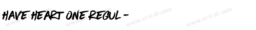 Have Heart One Regul字体转换